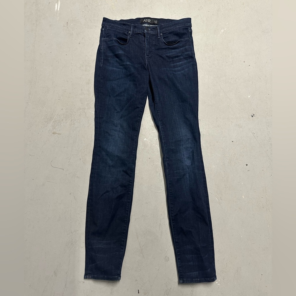 AYR Skinny Stretch Jeans SIZE 27 x 30 Blue Mid-Rise Denim W114-B01